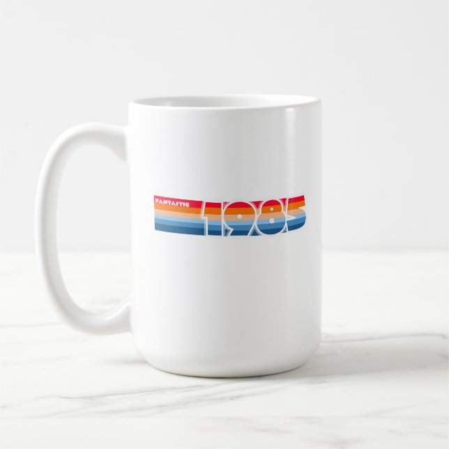 Fantastic '85 Retro Stripe Coffee Mug (Left)