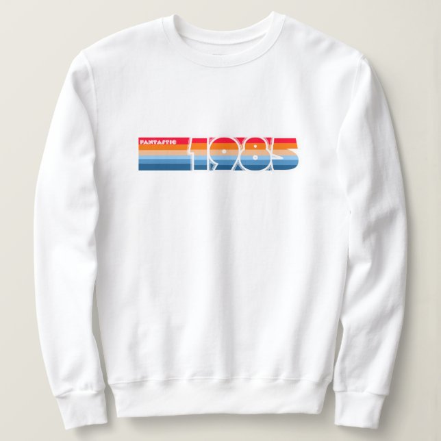 Fantastic '85 Retro Stripe Sweatshirts (Design Front)