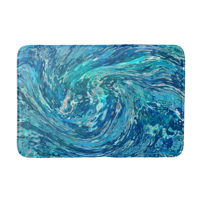 Fantastic abstract wave bath mat (Front)