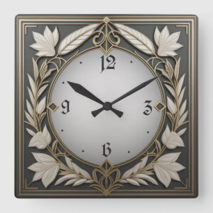 Fantastic Art Deco Square Wall Clock