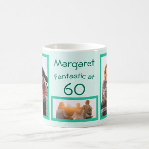 Fantastic at 60 best friend birthday photo collage coffee mug