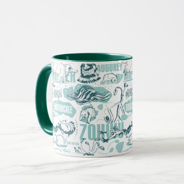 Fantastic Beasts Blue Pattern Mug (Front Left)