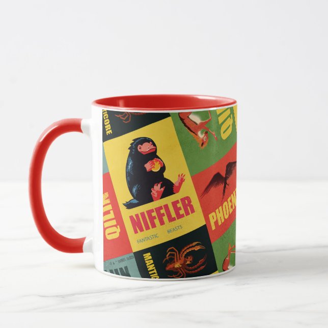 Fantastic Beasts Vintage Pattern Mug (Left)
