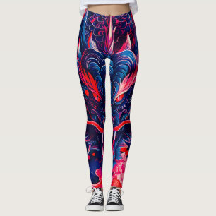 Fantastic Blossom Fury Dragon Leggings