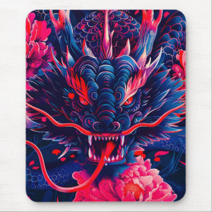 Fantastic Blossom Fury Dragon Mouse Mat