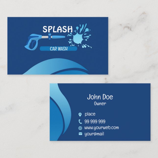 Fantastic car wash business card (Front/Back)