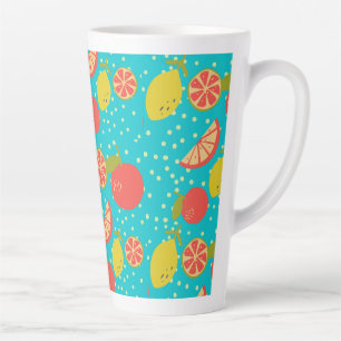 Fantastic citrus pattern latte mug