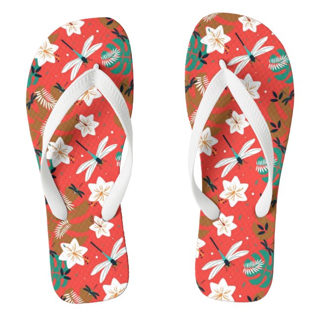 fantastic coloured floral flip flops (Footbed)