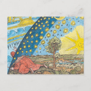 Fantastic Depiction of the Solar System Postcard