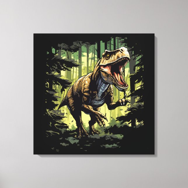 Fantastic dinosaur T-Rex Design Canvas Print (Front)
