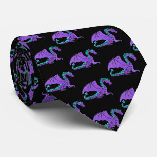 Fantastic Dragon Purple and Blue v2 Tie
