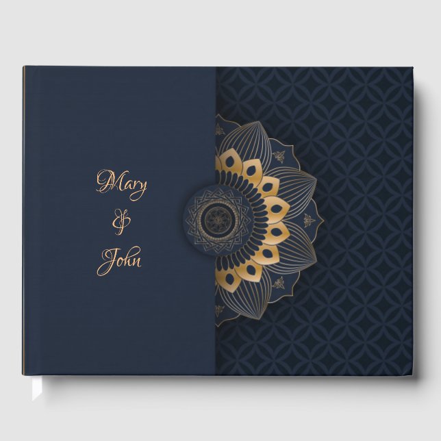 Fantastic elegant wedding guest book (Front)