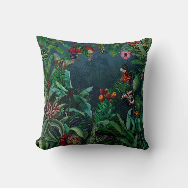 Fantastic Fabulous Midnight Rainforest Cushion (Front)