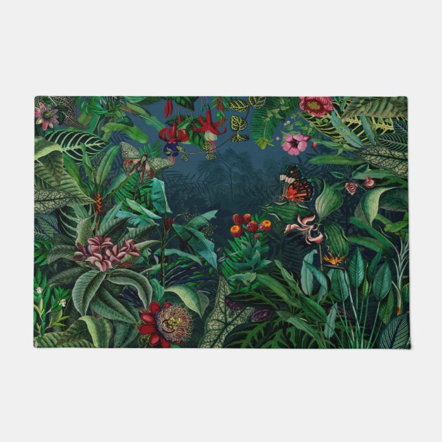 Fantastic Fabulous Midnight Rainforest Doormat (Front)