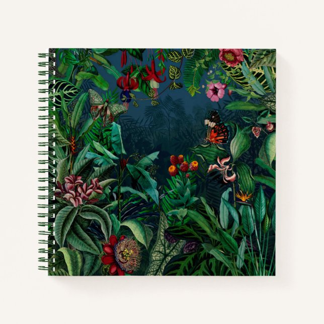 Fantastic Fabulous Midnight Rainforest Notebook (Front)