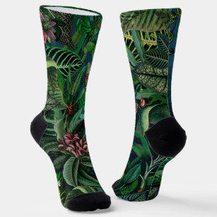 Fantastic Fabulous Midnight Rainforest Socks