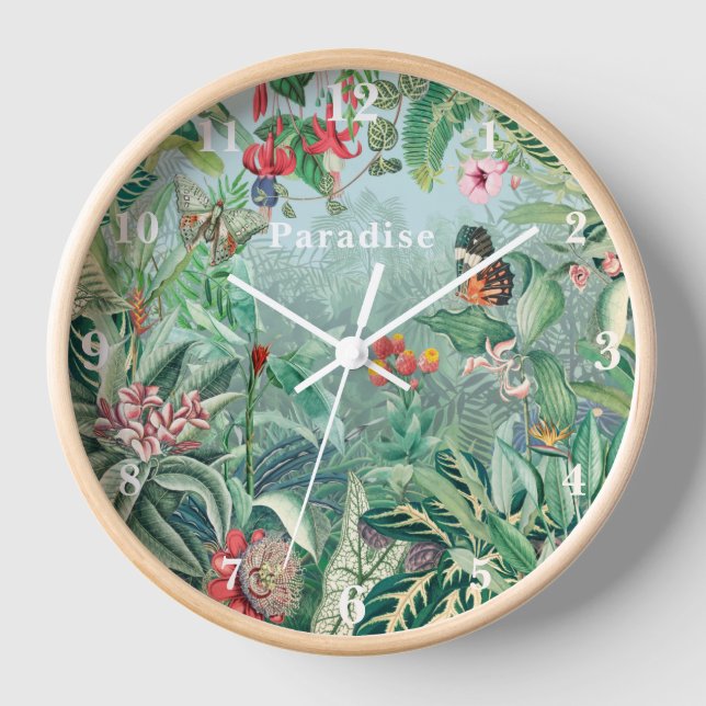 Fantastic Fabulous Tropics Rainforest Clock (Front)