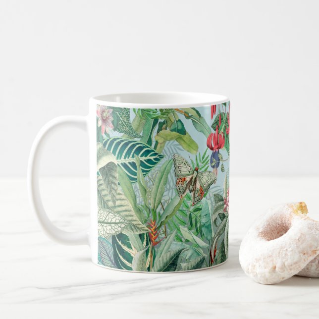 Fantastic Fabulous Tropics Rainforest Coffee Mug (With Donut)
