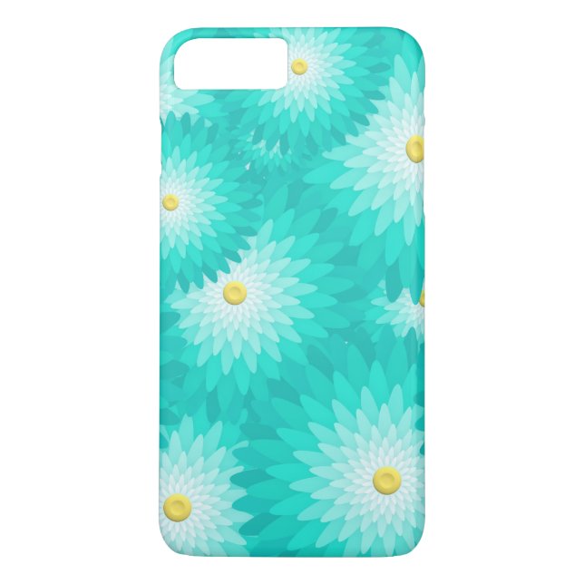 Fantastic Fantasy Flowers-Turquoise Case-Mate iPhone Case (Back)