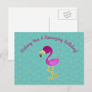 Fantastic Flamingo Holiday Postcard