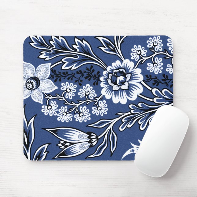 Fantastic Flowers (Blue) Fine Art Mouse Mat (With Mouse)