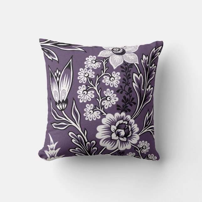 Fantastic Flowers (Plum) Fine Art Cushion (Front)