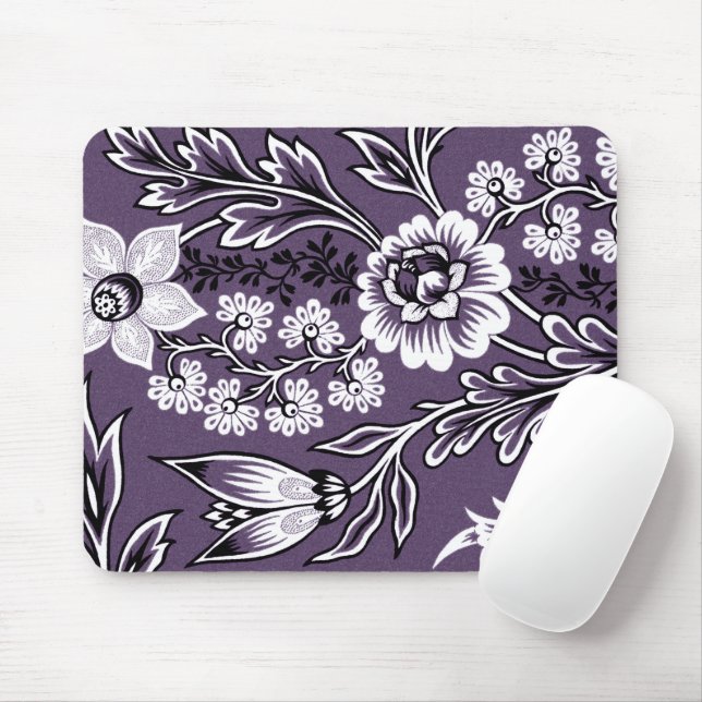 Fantastic Flowers (Plum) Fine Art Mouse Mat (With Mouse)