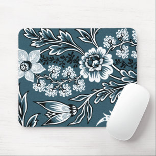 Fantastic Flowers (Slate Teal) Fine Art Mouse Mat