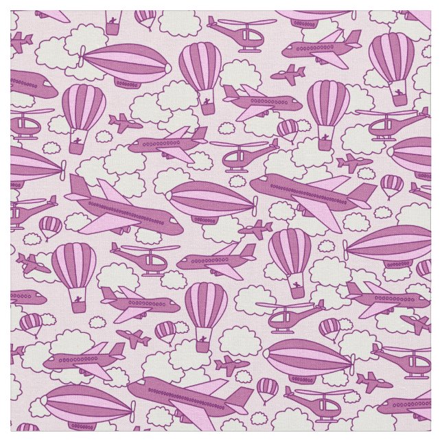 Fantastic Flying Machines Fabric (Close Up)