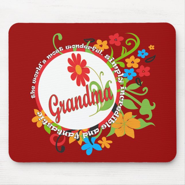 Fantastic Grandma Mouse Mat (Front)