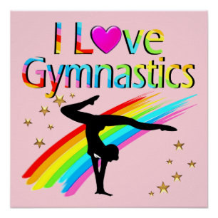 FANTASTIC GYMNAST GIRL I LOVE GYMNASTIC DESIGN POSTER