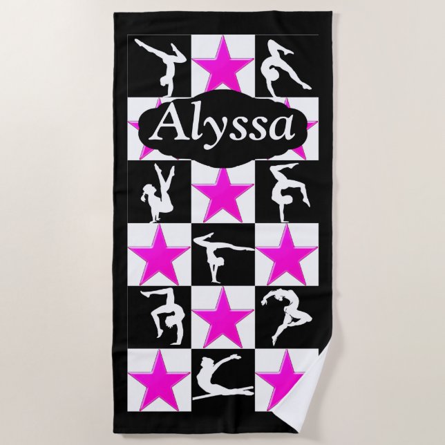 FANTASTIC GYMNASTICS PERSONALIZED BEACH TOWEL (Front)