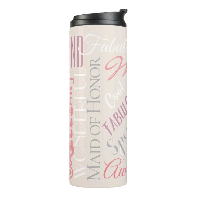 Fantastic Maid of Honour Personalise Fabulous Word Thermal Tumbler (Rotated Left)