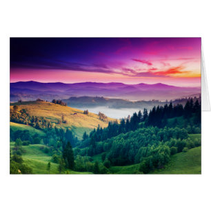 Fantastic Morning Mountain Landscape. Overcast