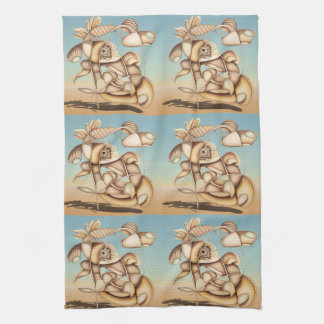 Fantastic motif tea towel