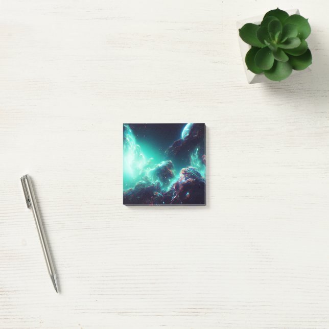 Fantastic Nebula Abstract Space 8 Post-it Notes (Office)