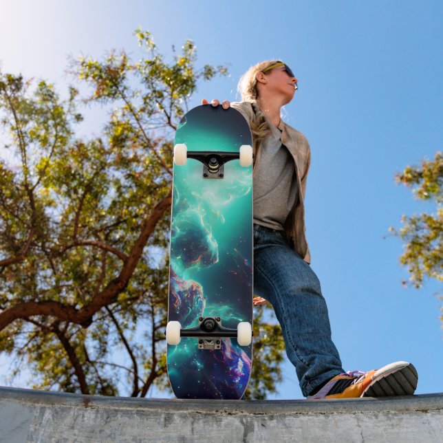 Fantastic Nebula Abstract Space 8 Skateboard (Outdoor 1)