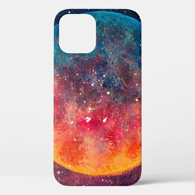 Fantastic oil painting beautiful big planet moon a Case-Mate iPhone case (Back)