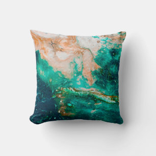 Fantastic Patterns of Colors and Paints abstract,b Cushion