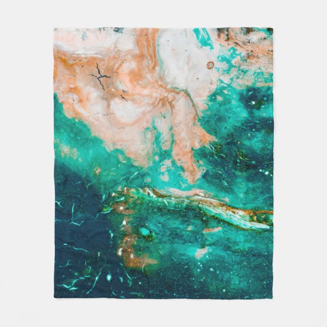 Fantastic Patterns of Colours and Paints abstract, Fleece Blanket (Front)