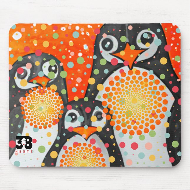 Fantastic Penguins Mouse Mat (Front)