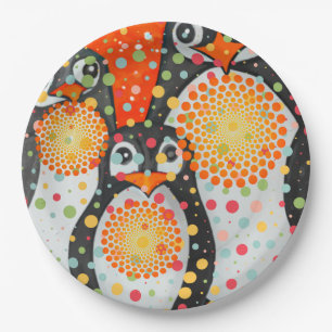 Fantastic Penguins Paper Plate