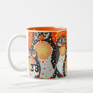 Fantastic Penguins Two-Tone Coffee Mug