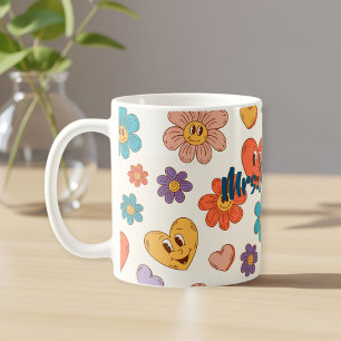 Fantastic personalized retro teacher mug with name