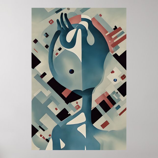 Fantastic Planet Bauhaus Style Poster (Front)