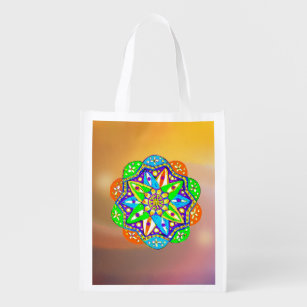 Fantastic polygon    reusable grocery bag