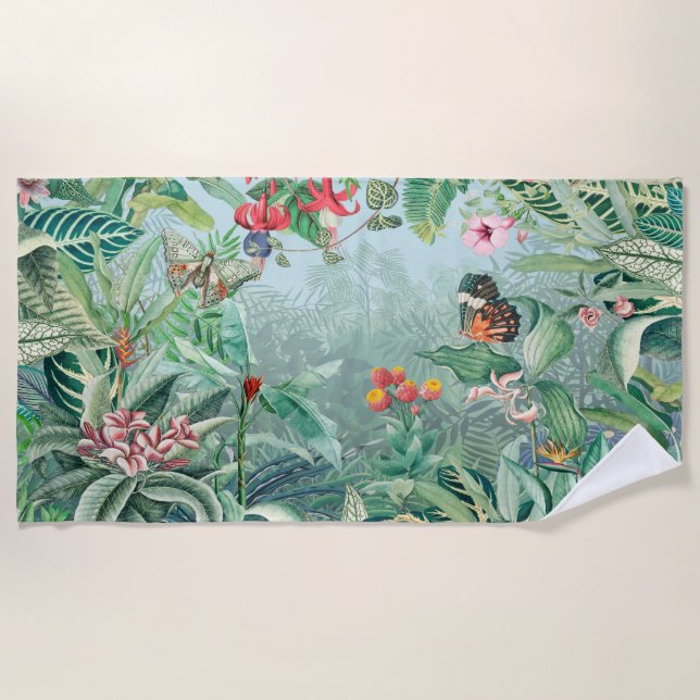 Fantastic Rainforest Paradise  Beach Towel (Front)