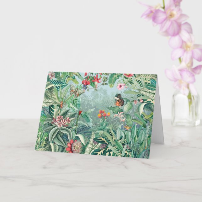 Fantastic Rainforest Paradise Card (Orchid)