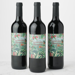Fantastic Rainforest Paradise Wine Label