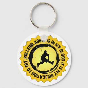 Fantastic Rollerblading Seal Key Ring